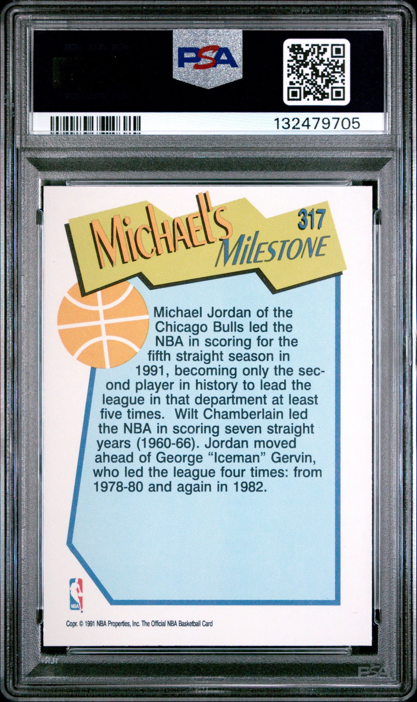 1991-92 Hoops Michael Jordan #317 PSA 6 Chicago Bulls