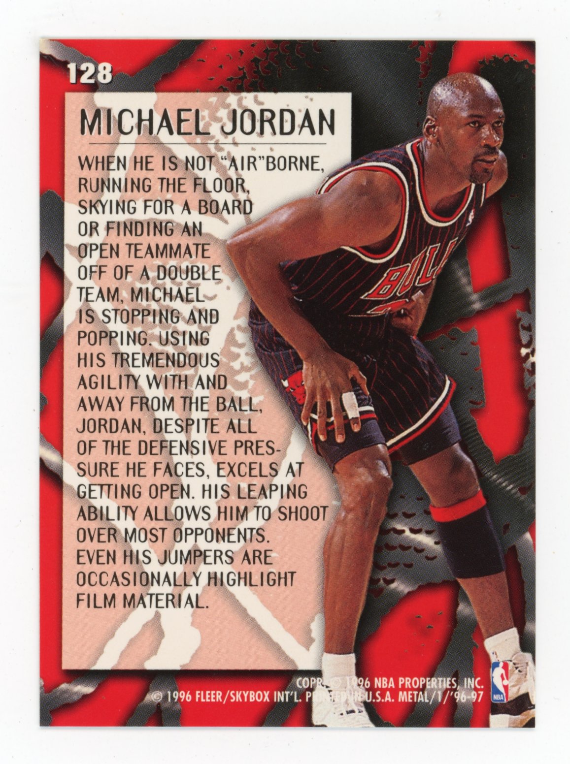 1996-97 Metal Michael Jordan #128 Chicago Bulls