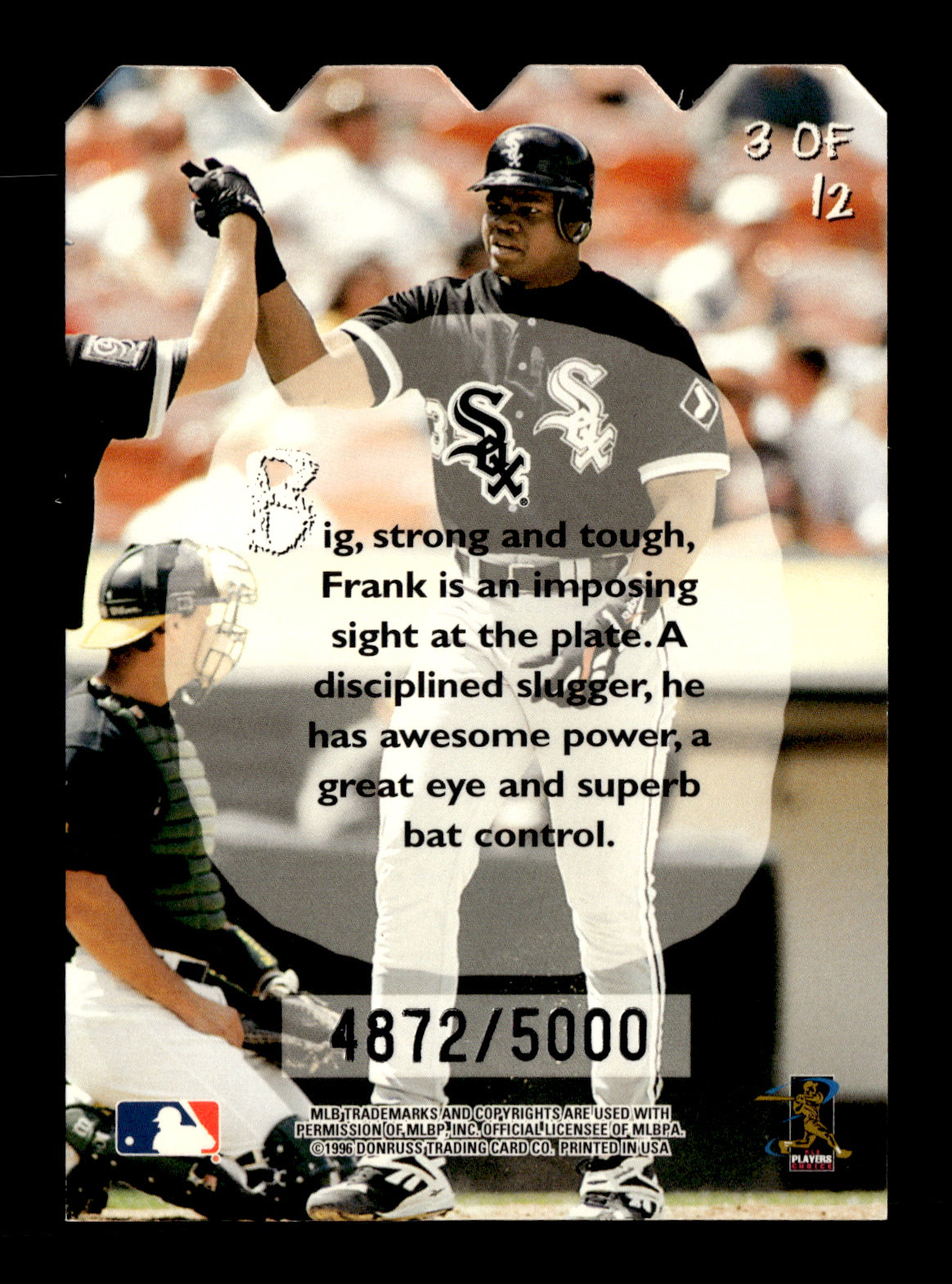 1997 Leaf Frank Thomas #3 Knothole Gang #/5000 Chicago White Sox