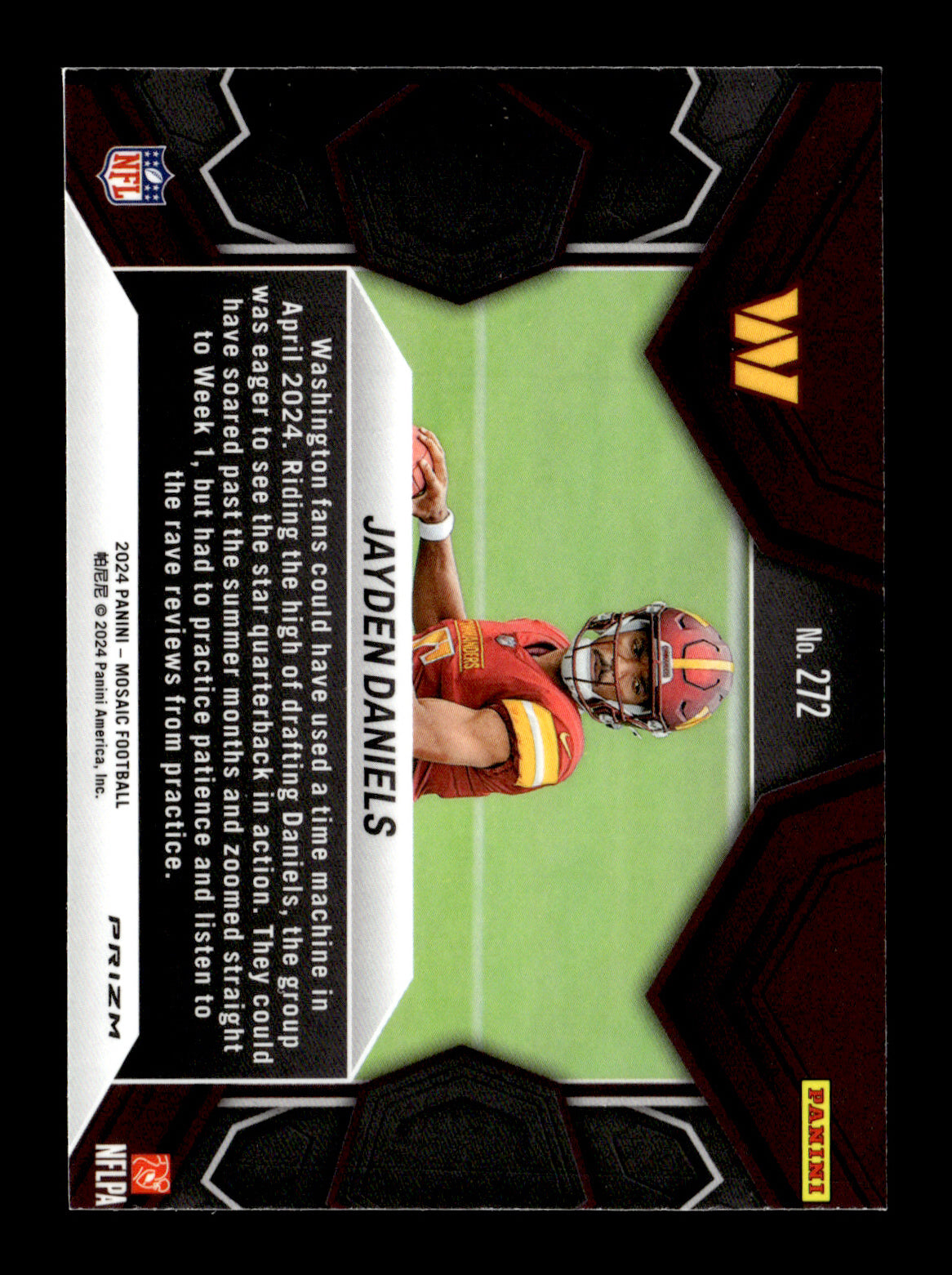 2024 Panini Mosaic Jayden Daniels #272 Mosaic Washington Commanders