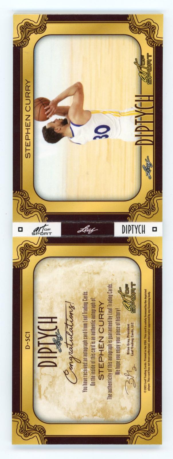 2023 Leaf Art of Sport - Diptych Red Stephen Curry /6