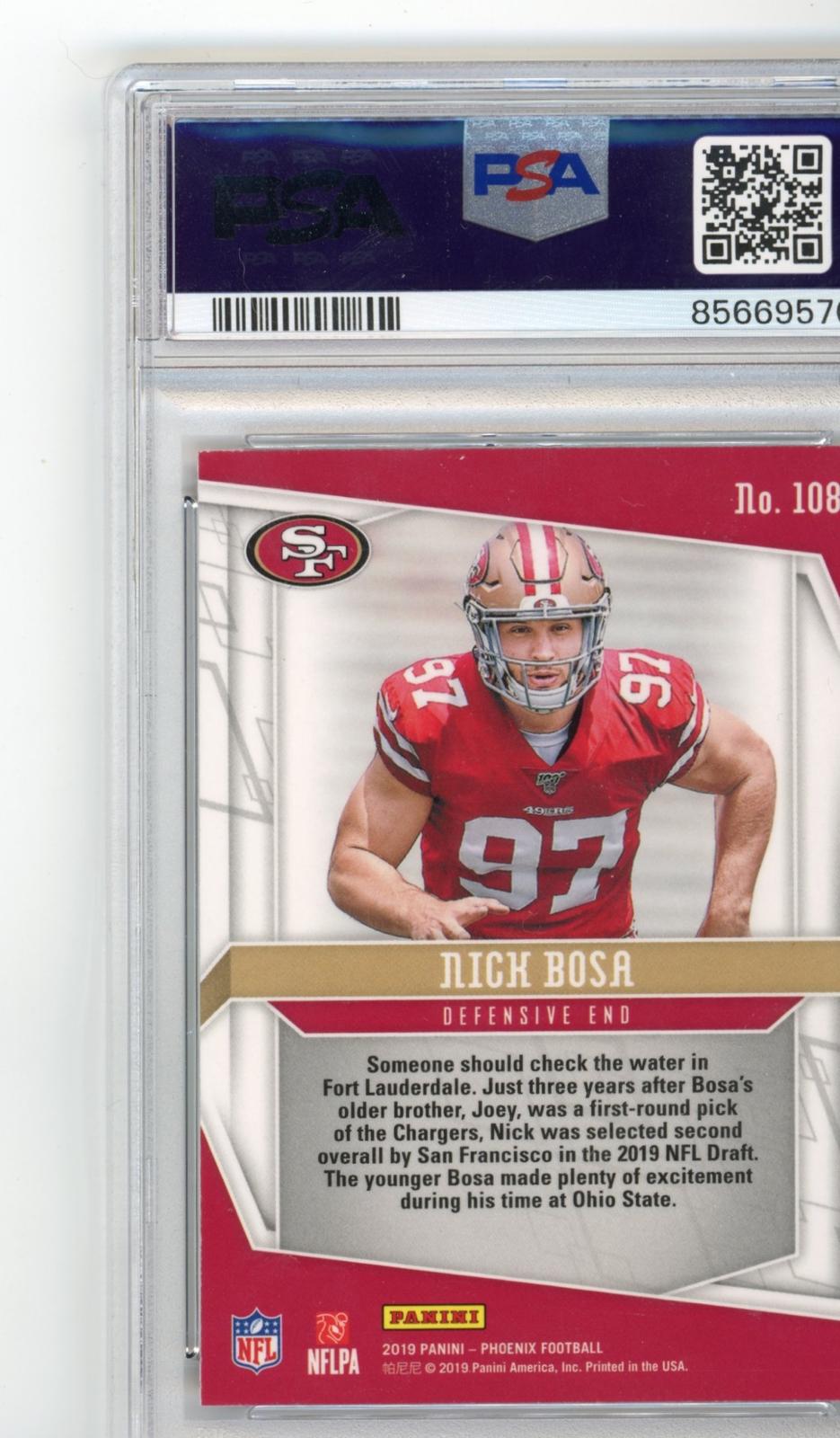 2019 Panini Phoenix Nick Bosa #108 San Francisco 49ers PSA 10