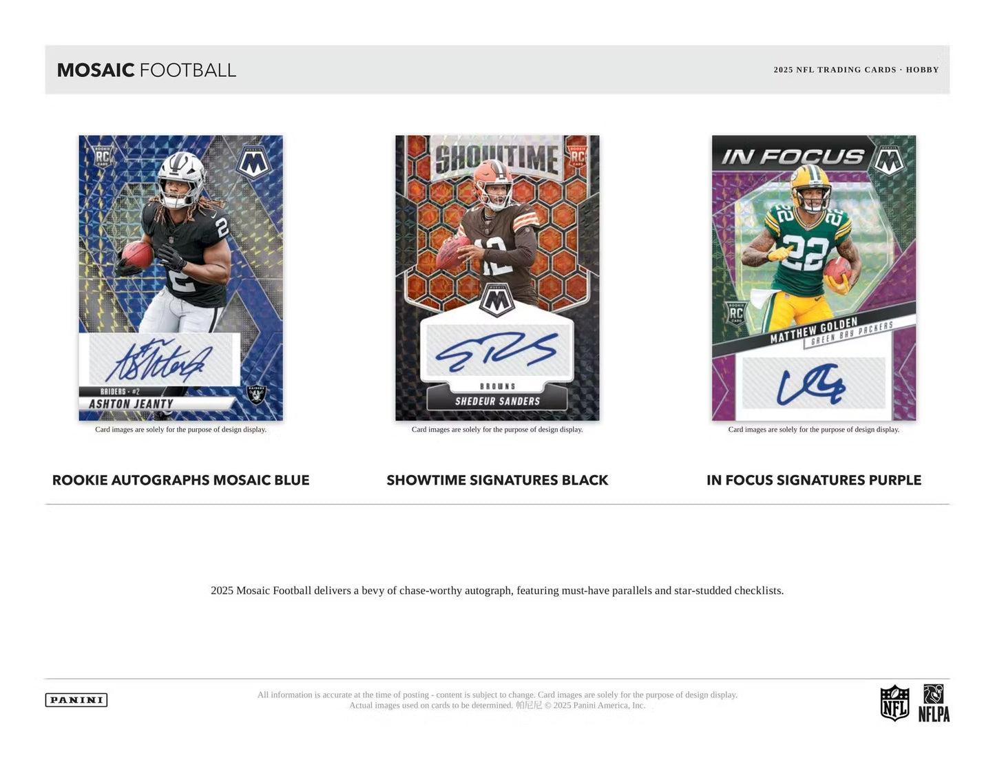 PRESALE - 2025 Panini Mosaic Football Hobby Box