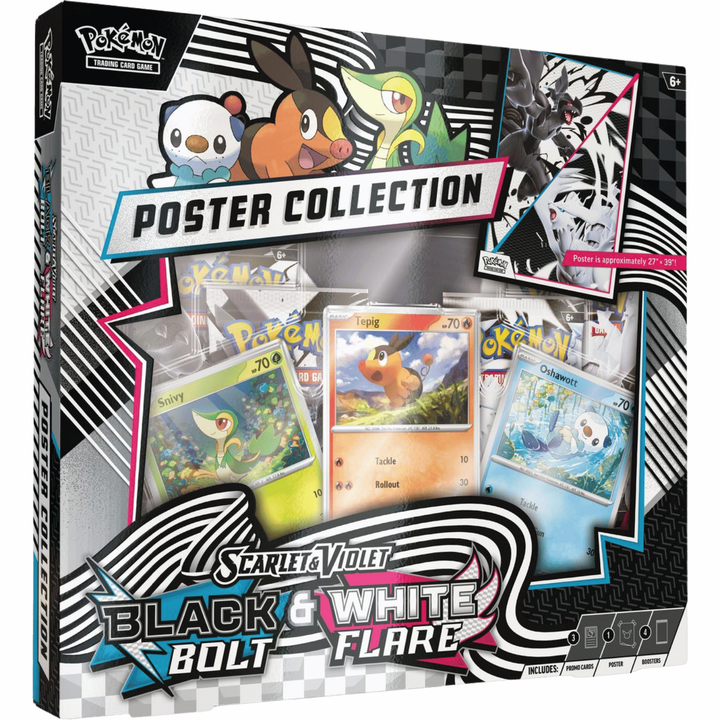Pokemon Scarlet and Violet Black Bolt & White Flare Poster Collection Box