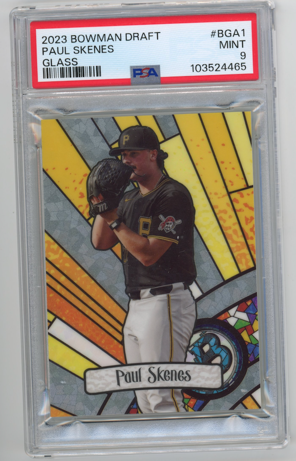 2023 Bowman Draft Paul Skenes #BGA-1 - Glass PSA 9 Pirates