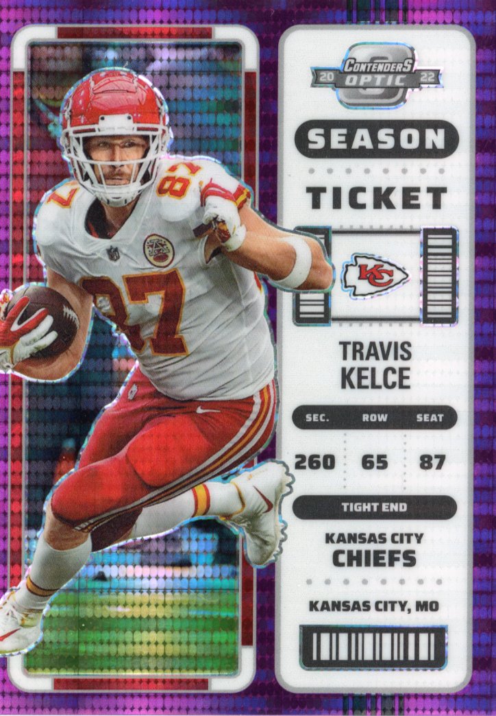 2022 Panini Contenders Optic Travis Kelce Season Ticket #35