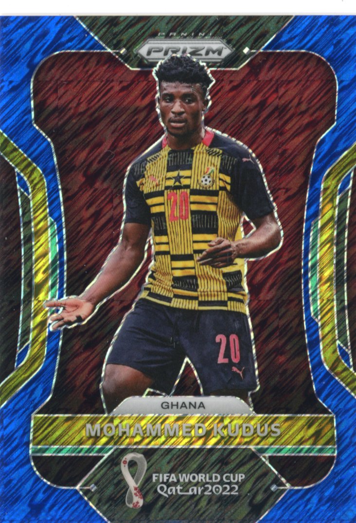 2022 Panini Prizm Fifa World Cup Qatar Mohammed Kudus #234 - Blue Shimmer #/5 Ghana