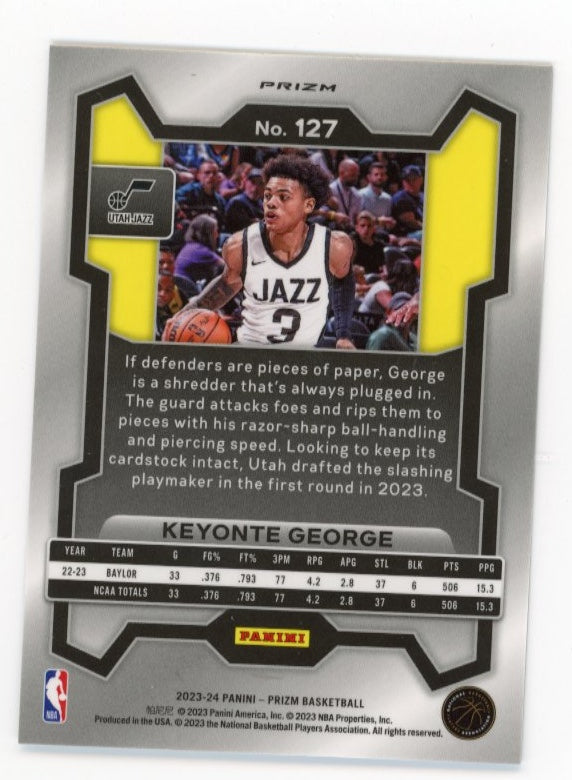 2023/24 Panini Prizm Keyonte George RC #127 - Silver Jazz