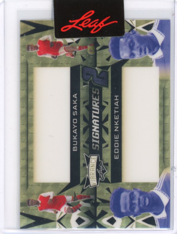 Leaf Bukayo Saka & Eddie Nketiah Vibrance Signatures 2 # - 1/1
