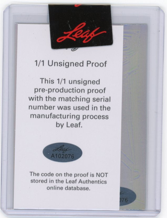 Leaf Metal Justin Herbert Unsigned Proof - 1/1 Chargers