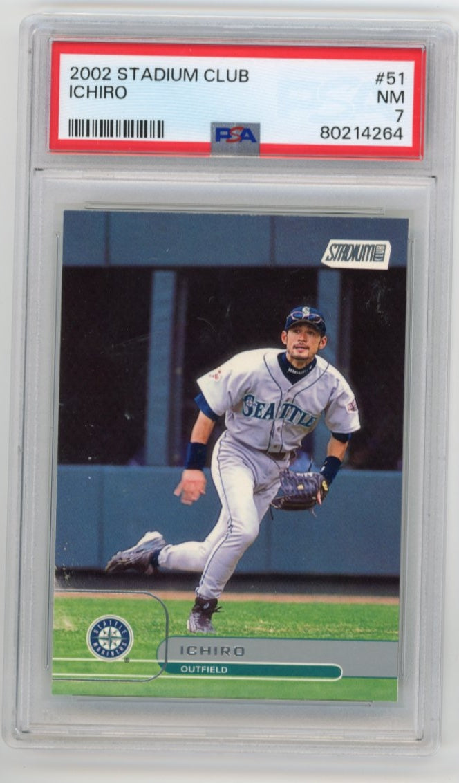 2002 Stadium Club Ichiro #51 - PSA 7 Mariners