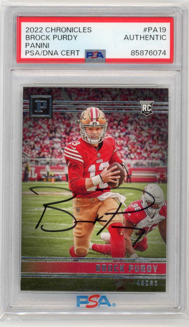 2022 Panini Chronicles Brock Purdy RC #PA-19 - Autograph 49ers