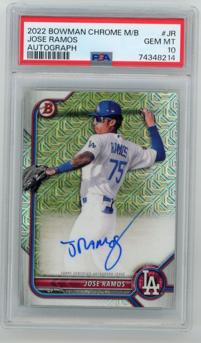 2022 Topps Bowman Chrome Jose Ramos #BCMA-JR - Autograph PSA 10 Dodgers