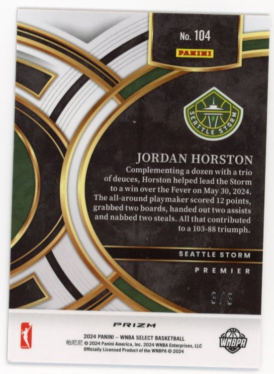 2024 Panini Select Jordan Horston #104 - Pink Shimmer #/3 Storm