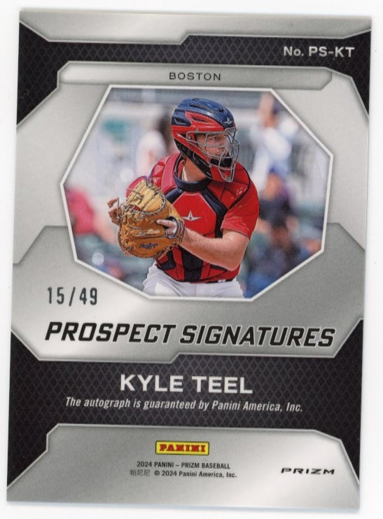 2024 Panini Prizm Kyle Teel Prospect Signatures #PS-KT - Autograph Blue #/49 Red Sox