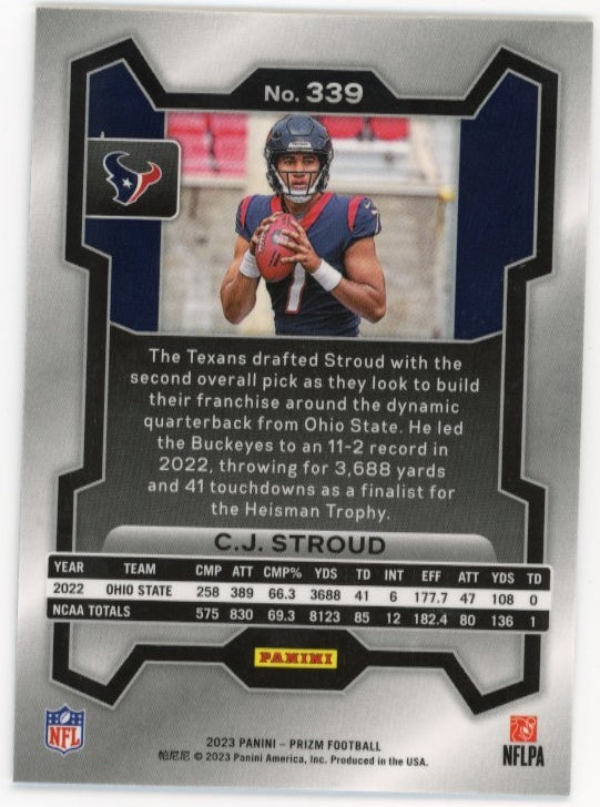 2023 Panini Prizm CJ Stroud RC #339 - Texans