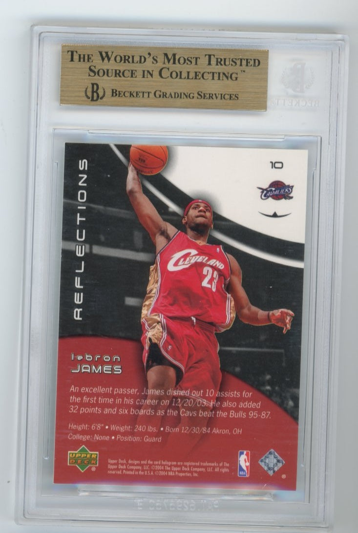 2003/04 Upper Deck LeBron James Reflections RC #10 - Beckett 9.5 Cavaliers