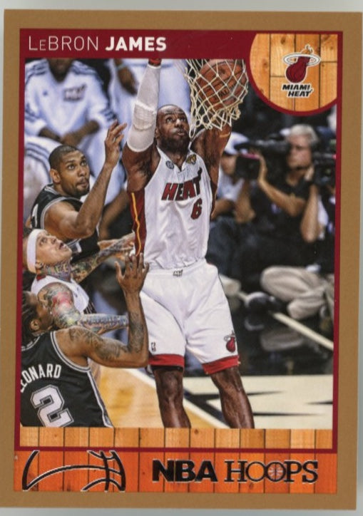 2013/14 Panini NBA Hoops LeBron James #62 - Gold Heat