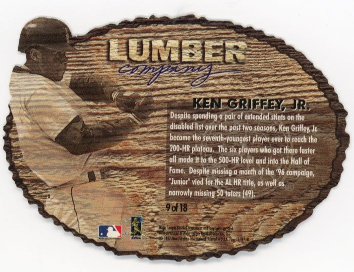 1997 Fleer Ken Griffey Jr. Lumber Company #9 - Mariners