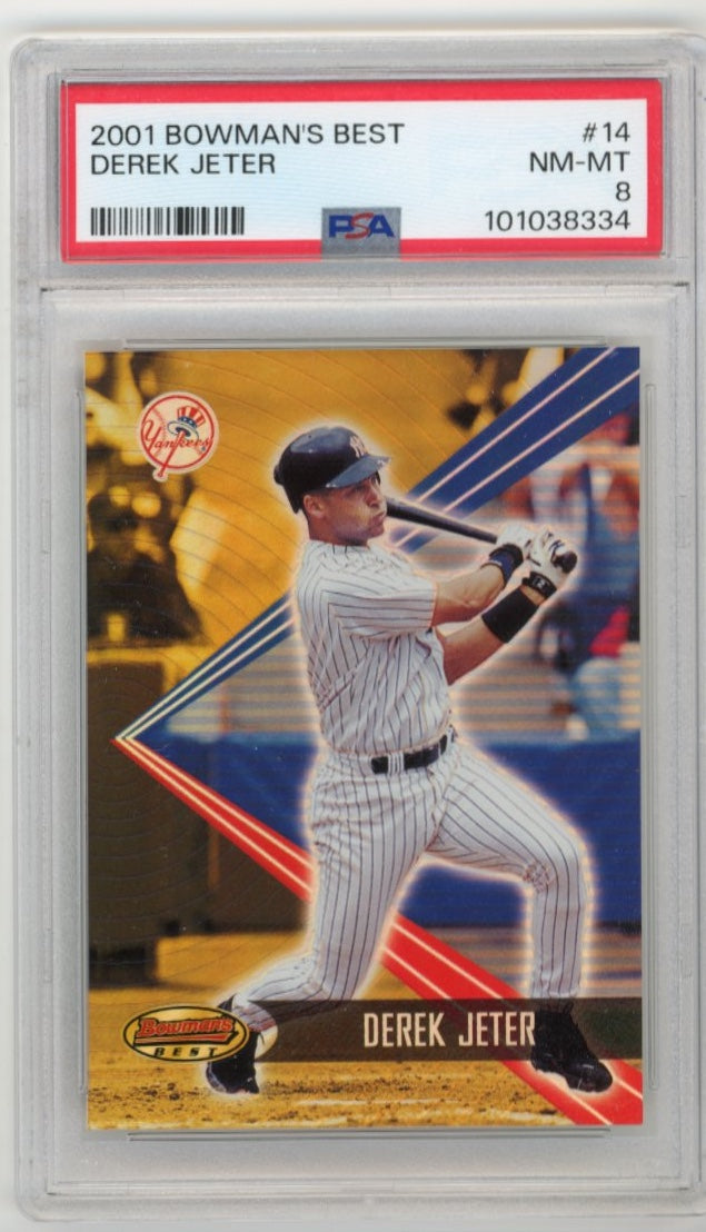 2001 Topps Bowmans Best Derek Jeter #14 - PSA 8 Yankees