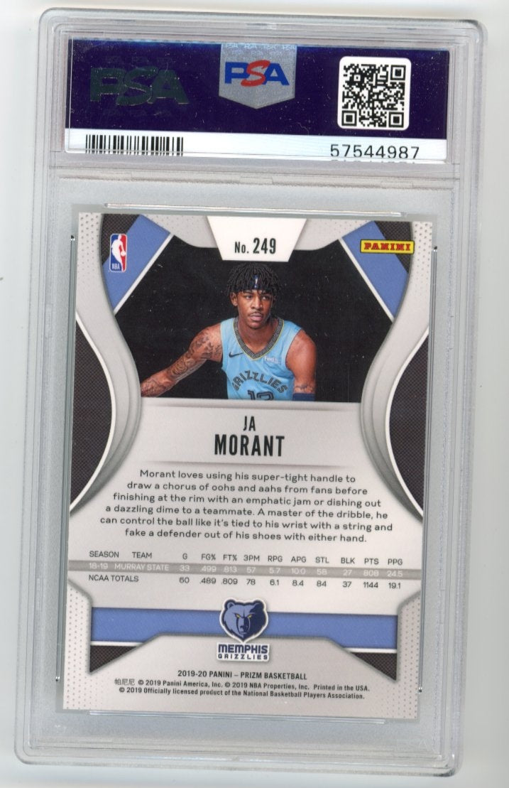2019 Panini Prizm Ja Morant RC #249 - Grizzlies PSA 9