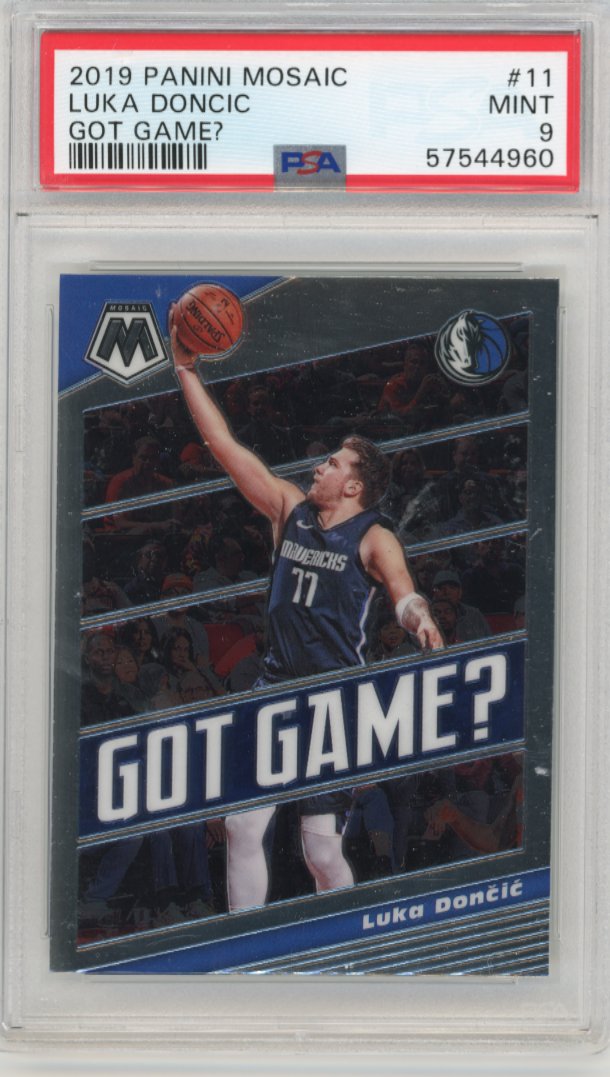 2019 Panini Mosaic Luka Doncic #11 - Got Game? Mavericks PSA 9