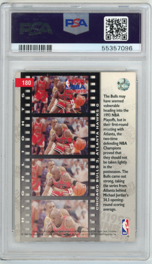 1993 Upper Deck Michael Jordan Stacy Augmon #180 - Bulls PSA 9