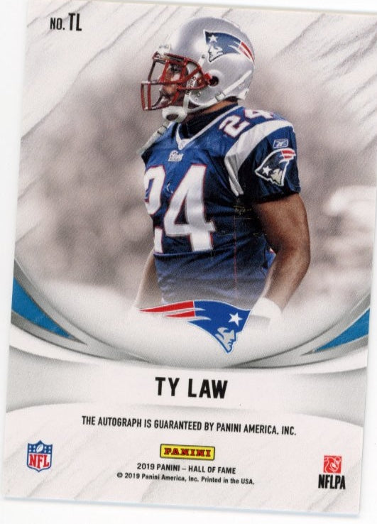 2019 Panini Private Signings Ty Law #TL - #/15 Auto Patriots