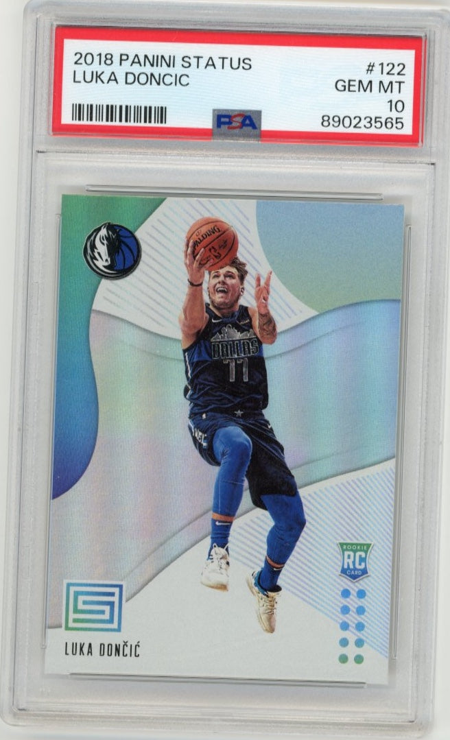 2018 Panini Status Luka Doncic RC #122 - Mavericks PSA 10