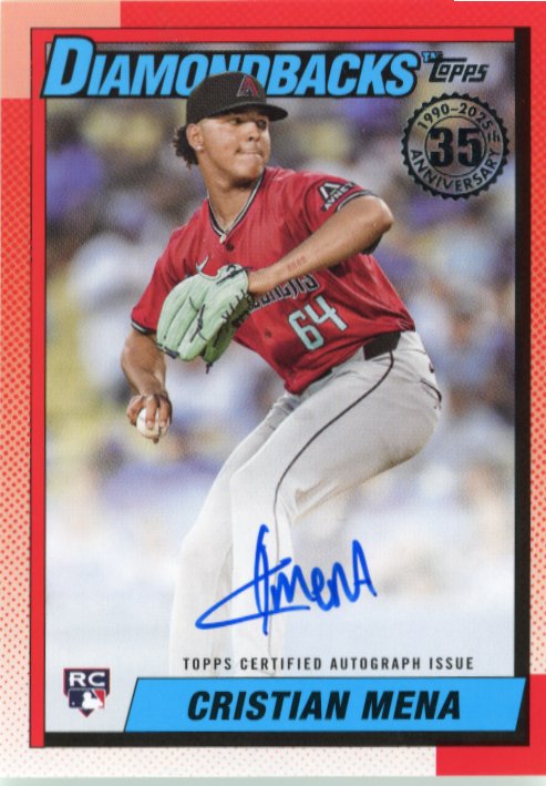 2025 Topps Cristian Mena RC #90A-CME - Autograph Diamondbacks