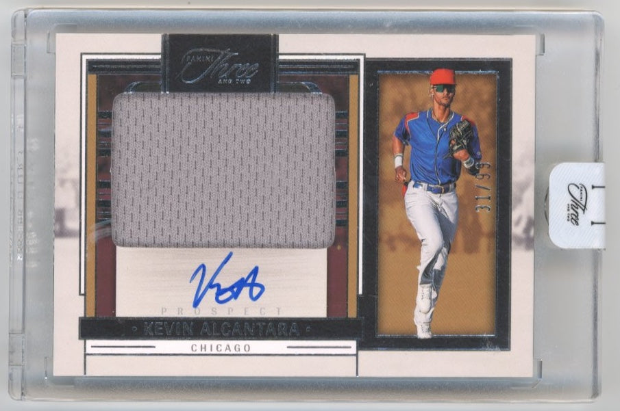 2024 Panini Three and Two Kevin Alcantara Prospect Jersey Autographs #PJA-KA - Autograph Relic #/99 Cubs