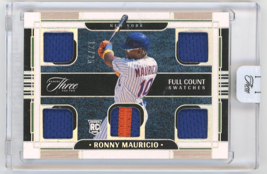 2024 Panini Three and Two Ronny Mauricio Full Count Swatches RC #FCS-RM - #/25 Relic Mets