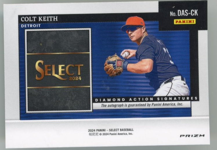 2024 Panini Select Colt Keith Diamond Action Signatures RC #DAS-CK - Autograph Silver Tigers