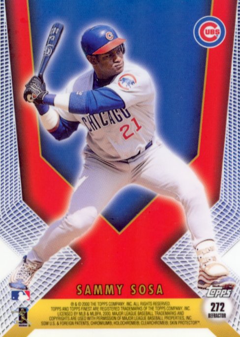 2000 Topps Finest Ken Griffey Jr. Sammy Sosa Counterparts #272 - Refractor Reds Cubs