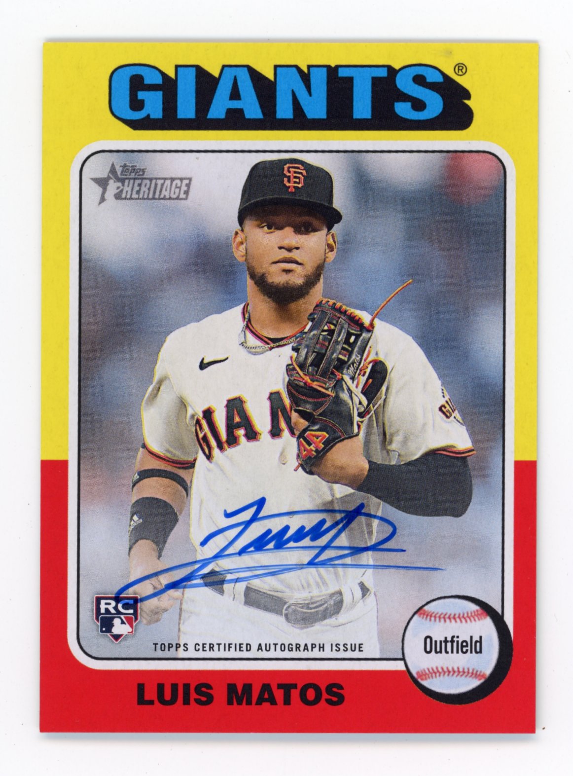2024 Topps Heritage Luis Matos RC #ROA-LM - Autograph Giants