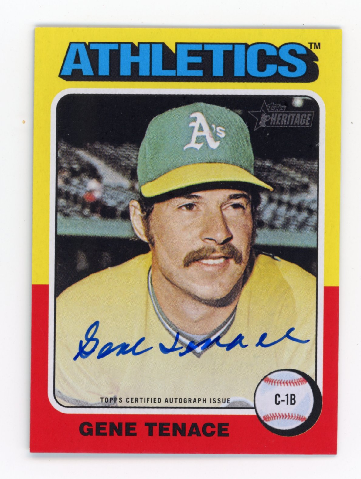 2024 Topps Heritage Gene Tenace #ROA-GT - Autograph Athletics
