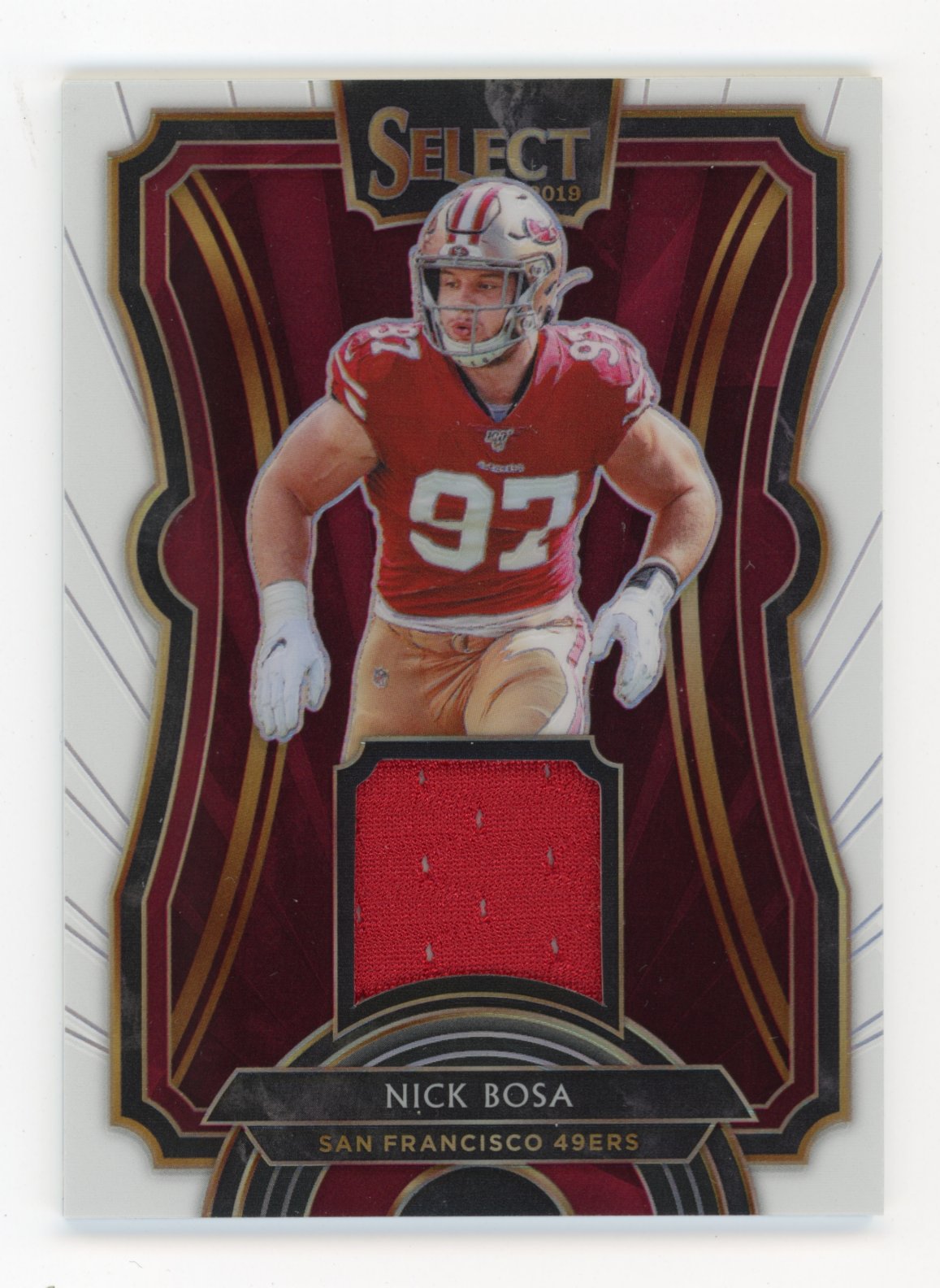 2019 Panini Select Nick Bosa #RS-5 - Relic #/75 49ers
