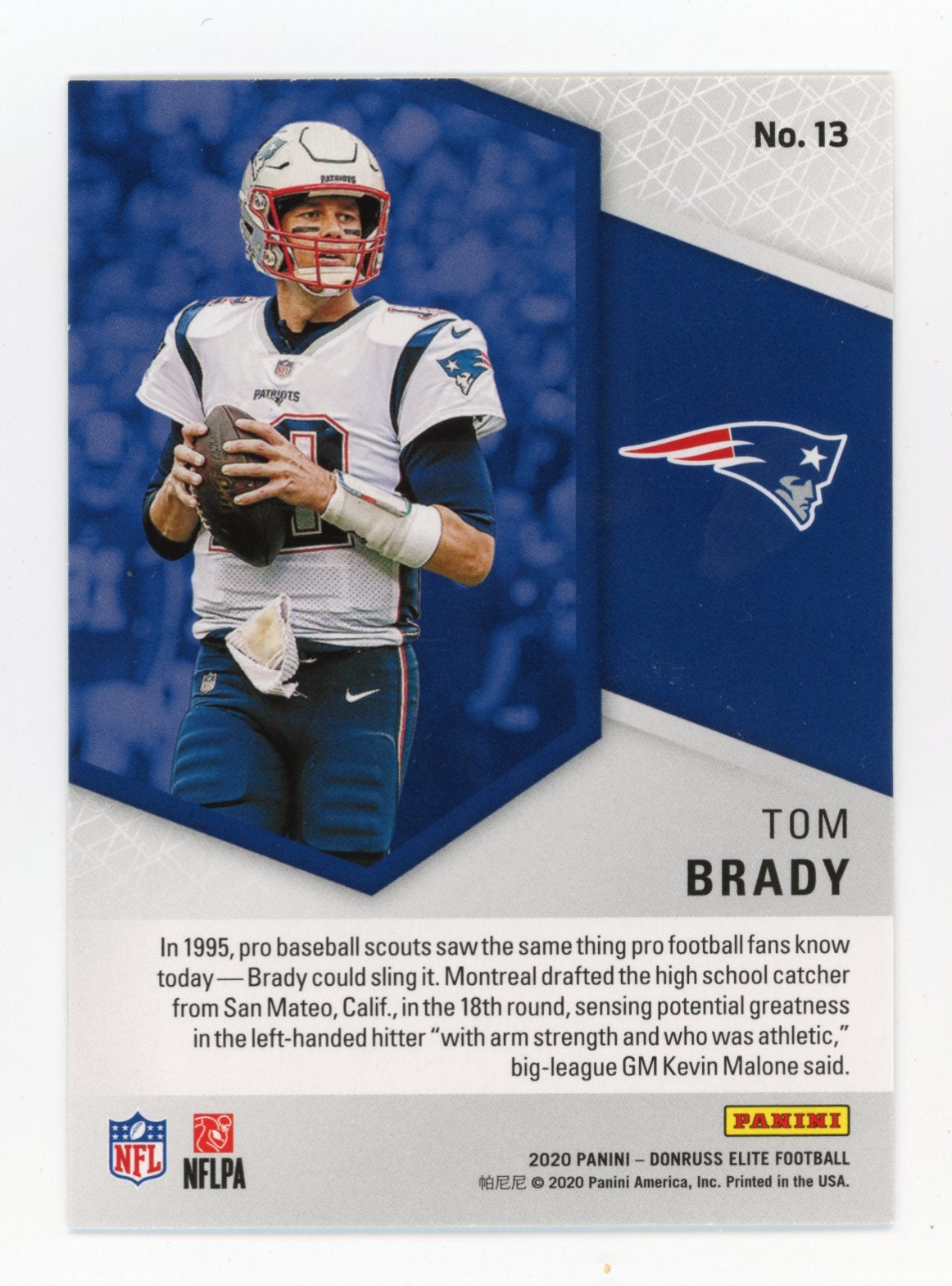 2020 Panini Donruss Elite Tom Brady #13 - Green Spellbound Patriots