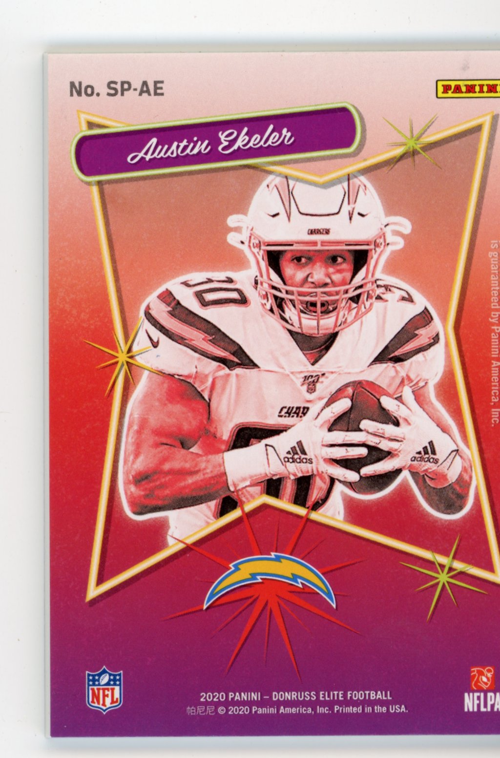 2020 Panini Donruss Elite Austin Ekeler #SP-AE - #/49 Patch Gold