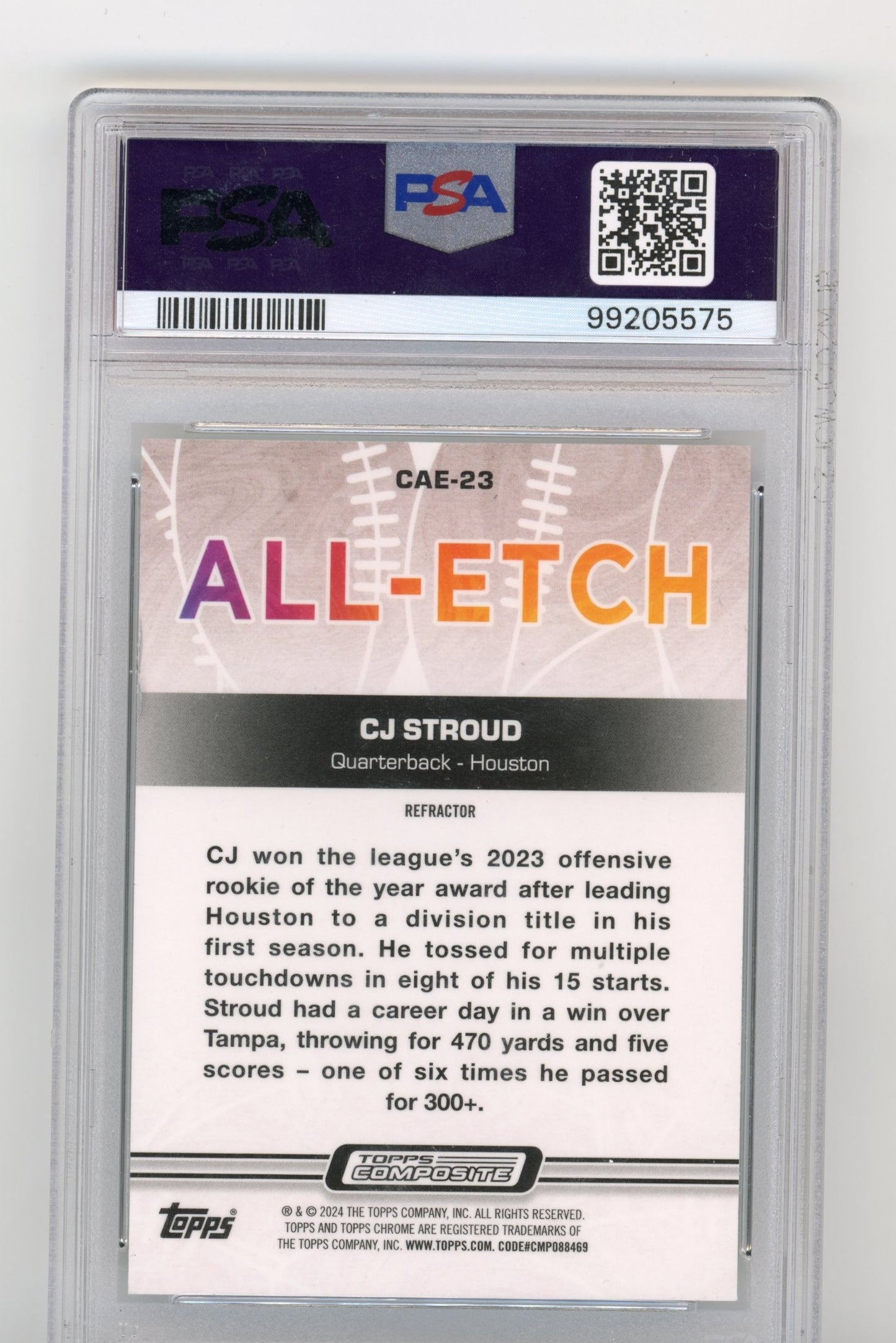 2023 Topps Composite CJ Stroud #CAE23 - PSA 10 Chrome All Etch Refractor TEXANS