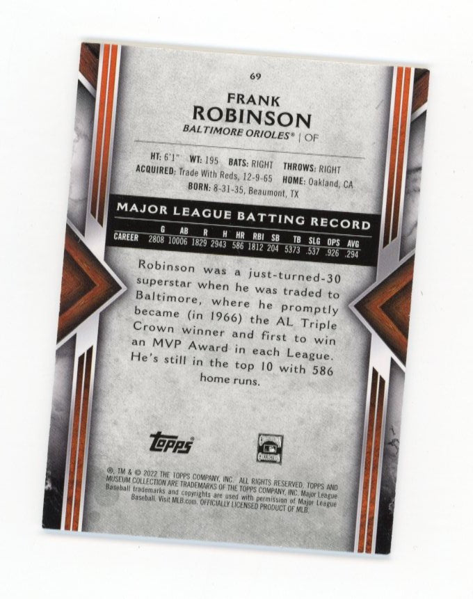 2022 Topps Museum Collection Frank Robinson #69 - #/150 Blue