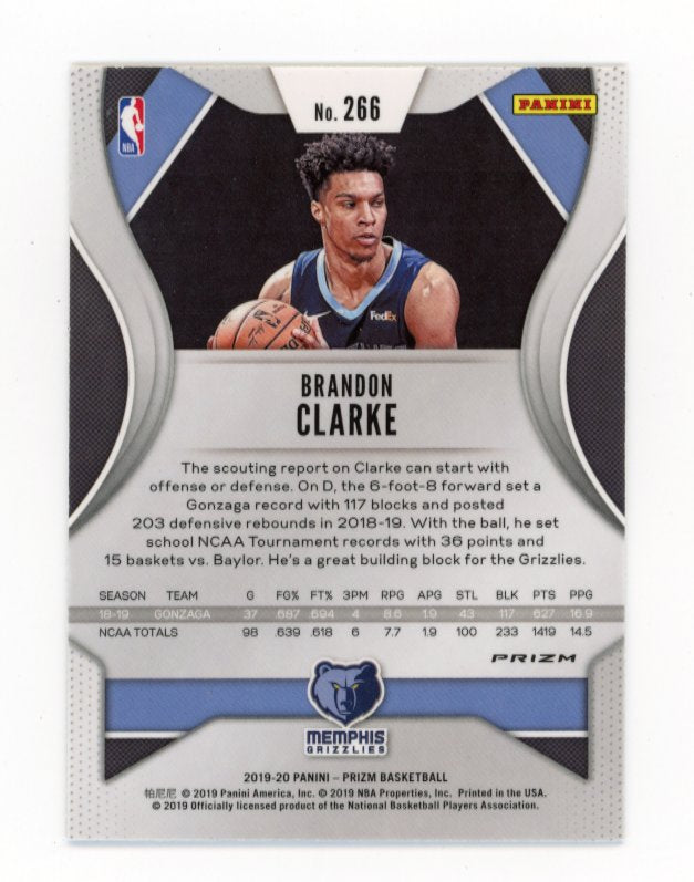 2019/20 Panini Prizm Brandon Clarke RC #266 - Red White & Blue