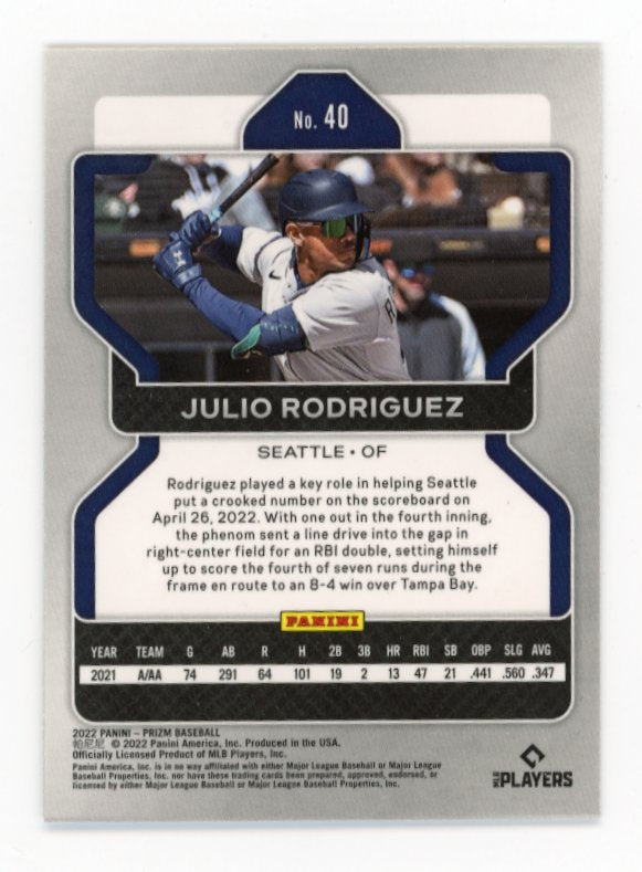 2022 Panini Prizm Julio Rodriguez RC #40
