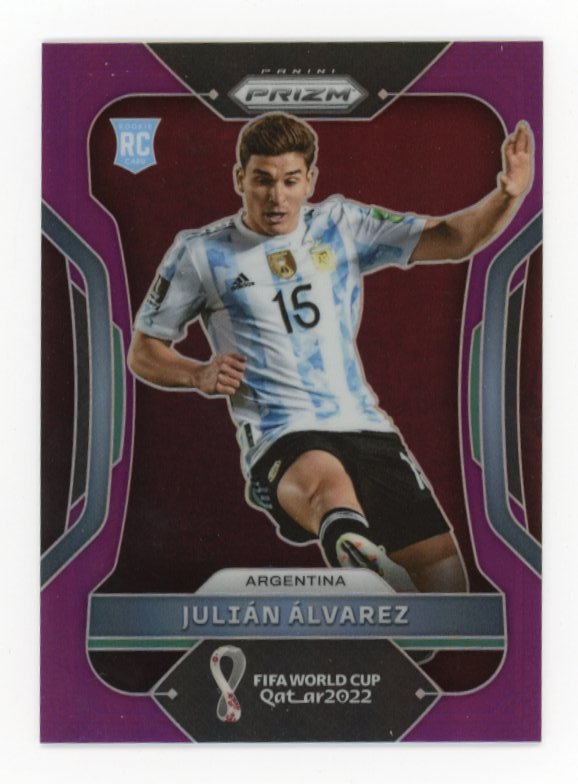 2022 Panini Prizm FIFA World Cup Qatar Julian Alvarez RC #4 - #/199 Pink
