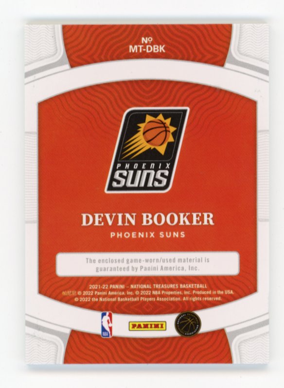 2021/22 Panini National Treasures Devin Booker #MT-DBK - #/99 Patch