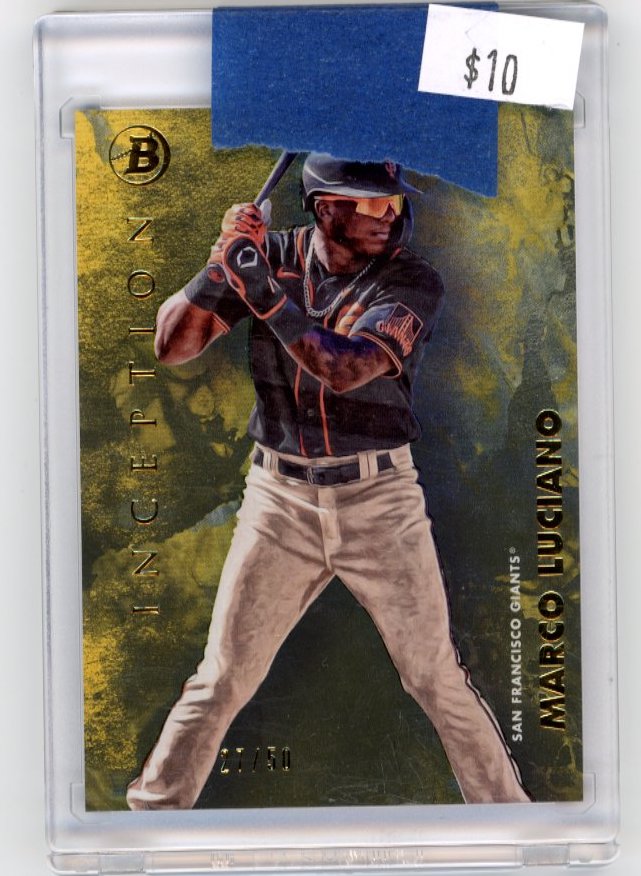 2021 Bowman Inception Marco Luciano #75 - #/50 Gold