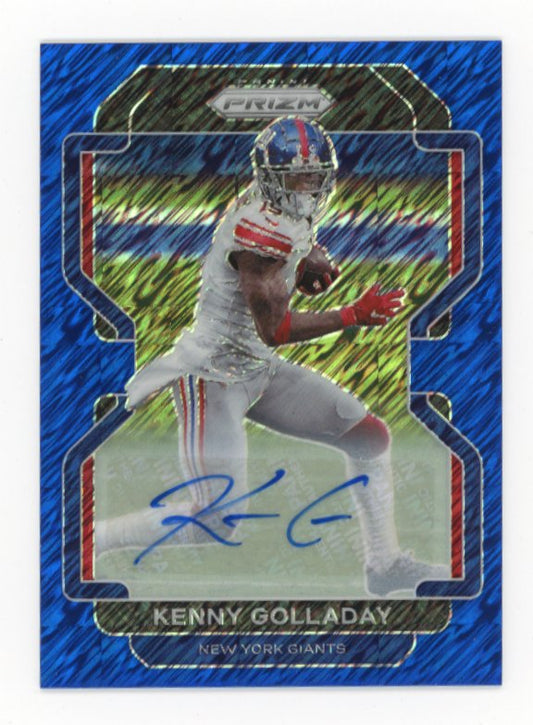 2021 Panini Prizm Kenny Golladay #299 - #/5 Blue Shimmer Autograph