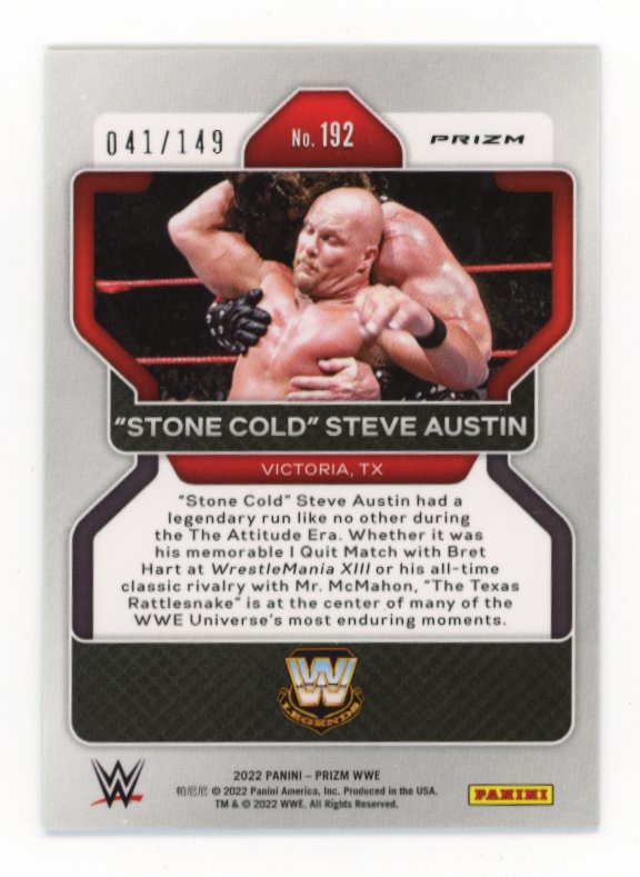 2022 Panini Prizm "Stone Cold" Steve Austin #192 - #/149 Purple