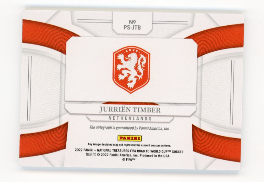 2022 Panini National Treasures Jurrien Timber #PS-JTB - #/99 Autograph