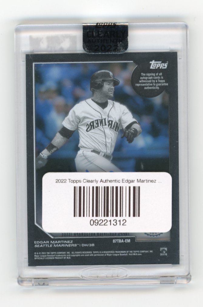 2022 Topps Clearly Authentic Edgar Martinez - Autograph /25